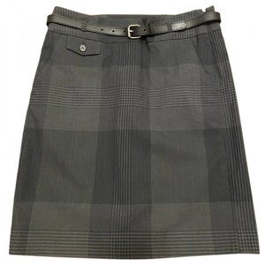 Theory Wool Plaid Pencil skirt